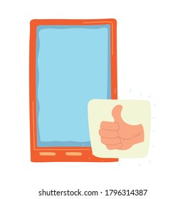 virtual purchases by mobile application vector illustration design