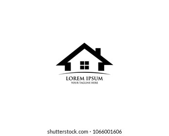 Virtual real estate house building logo construction innovation icon.