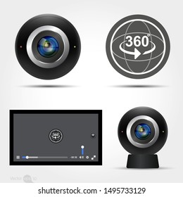 Virtual Reality 360 Media player interface