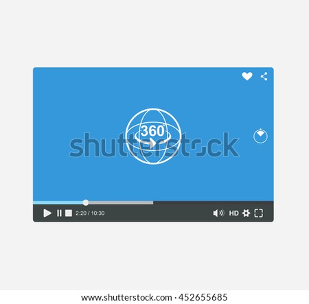 Virtual Reality 360 Media player interface