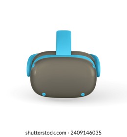 Gafas de realidad virtual 3d VR para juegos. El ciberespacio del concepto de juego de metáforas. Ilustración vectorial.