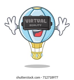 With virtual reality air balloon character cartoon