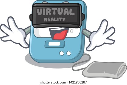 Virtual Reality Blood Pressure In Cartoon Medicine Box