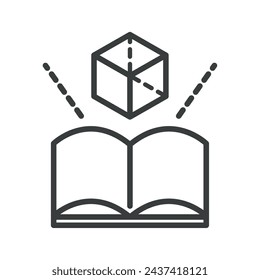 virtual reality book isolated icon