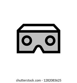 virtual reality box two tone icon vector