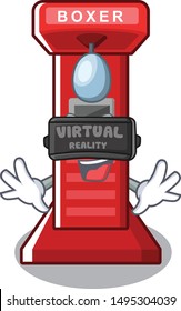 Virtual reality boxing game machine in the character
