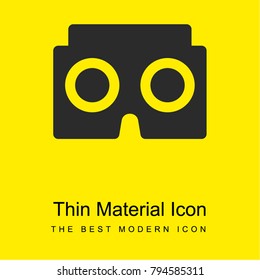 Virtual reality bright yellow material minimal icon or logo design