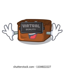 Virtual reality brownies mascot cartoon style