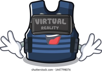 Virtual reality bulletprof vest hanger on character wall