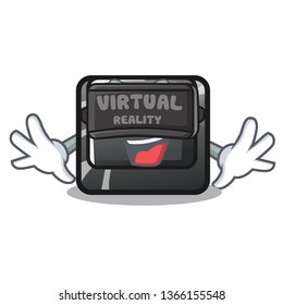 Virtual reality button f12 in the cartoon shape