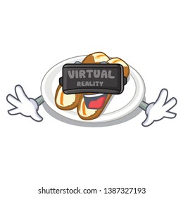 Virtual reality cannoli isolated with in the character
