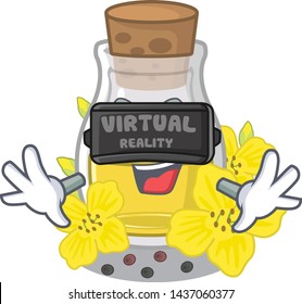 Virtual reality canola seed oil in character shape