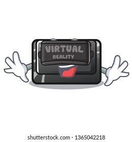 Virtual reality capslock button attached to mascot keyboard