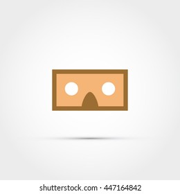 Virtual reality cardboard headset icon