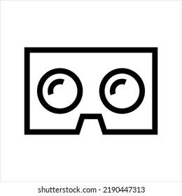Virtual reality cardboard vector icon symbol design