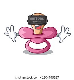 Virtual reality cartoon pacifier for a newborn baby