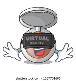 Virtual reality cartoon powder above the dressing table