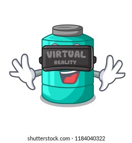 Virtual reality cartoon water tank on the tower