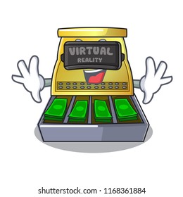 Virtual reality cash register with LCD display cartoon