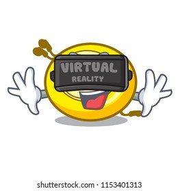 Virtual reality CD player mascot cartoon