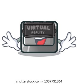 Virtual reality character ctrl button attached on computer
