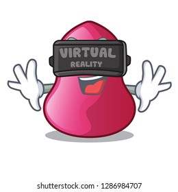 Virtual reality character sponge in the makeuop table