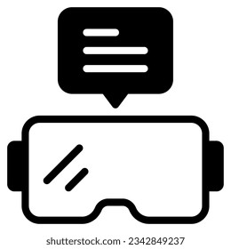 Icono de chat de realidad virtual para uiux, infografía, etc