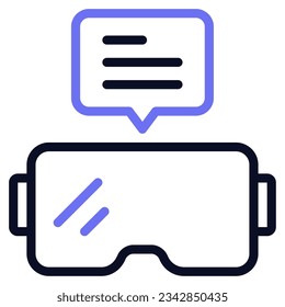 Icono de chat de realidad virtual para uiux, infografía, etc