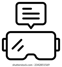 Virtual Reality Chat Icon for uiux, infographic, etc