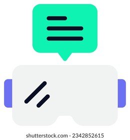 Virtual Reality Chat Icon for uiux, infographic, etc