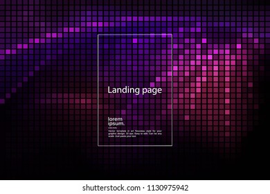 Virtual reality concept. 3d abstract bubble shapes flying above surface. Landing page template. Vector illustration.