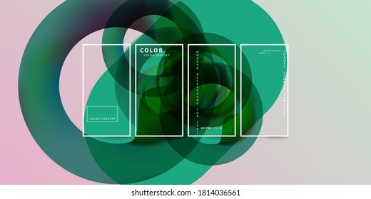 Virtual-Reality-Konzept. 3d abstrakte Blasen formen über der Oberfläche fliegen. Landing page Template Trending Farbe Kombinationen 2021 2022. Vektorgrafik