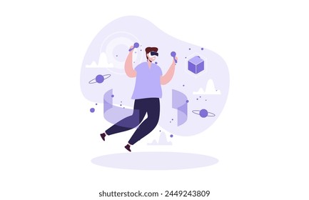 Virtual reality concept illustration vector