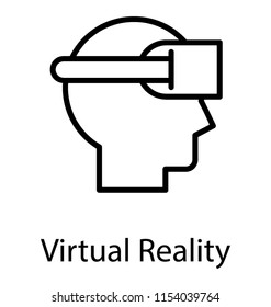 
Virtual reality concept via head-mounted device or glasses
