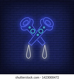 Virtual reality controllers neon sign. Technology, innovation, gaming design. Night bright neon sign, colorful billboard, light banner. Vector illustration in neon style.