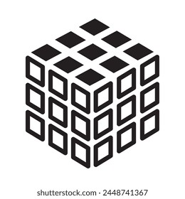 icono geométrico del cubo de realidad virtual