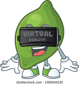 Virtual reality cute fruit lime for tasty ingredient