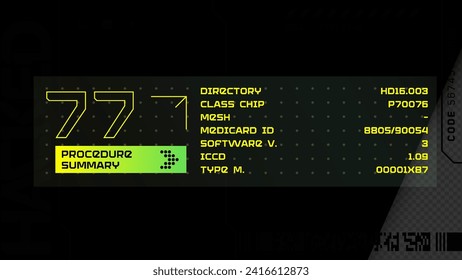 Virtual reality Cyberpunk HUD interface. ci-fi digital interface elements HUD for Game, UI, UX, KIT. Futuristic User Interface, frame screens, Callouts titles.