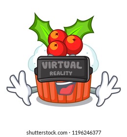Virtual reality decorated christmas cupcakes cartoon for party