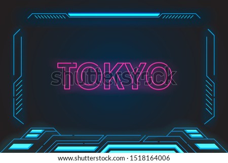 Virtual reality display abstract technology future interface hud for technology business.