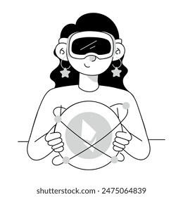  Virtual Reality Doodle Mini Illustrations 
