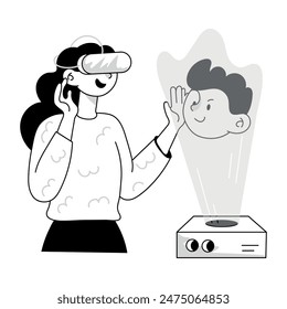  Virtual Reality Doodle Mini Illustrations 
