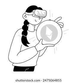  Virtual Reality Doodle Mini Illustrations 
