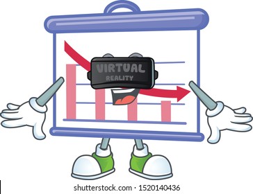 Virtual reality down graphic board for decrease report