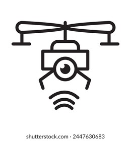 icono aislado de dron de realidad virtual