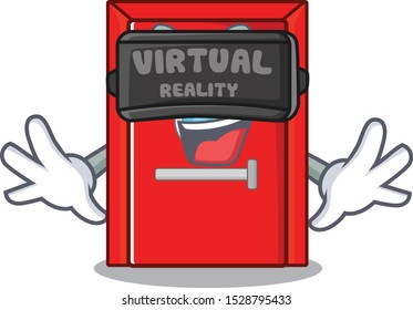 Virtual reality emergency exit door in the mascot