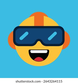Emoticon de Realidade Virtual com Óculos VR