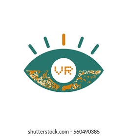 Virtual reality eye icon