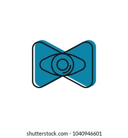Virtual reality eye icon. Doodle illustration of Virtual reality eye vector icon for web and advertising