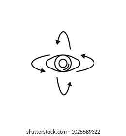 Virtual reality eye outline icon. Eye vector illustration on white background. Element for Virtual reality design and web